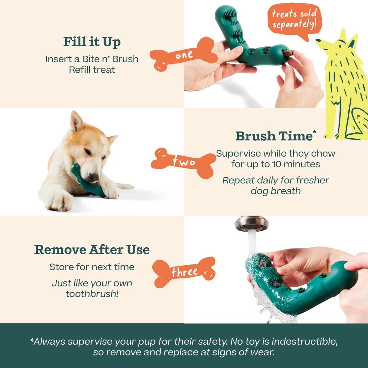 Woof, Bite n' Brush
